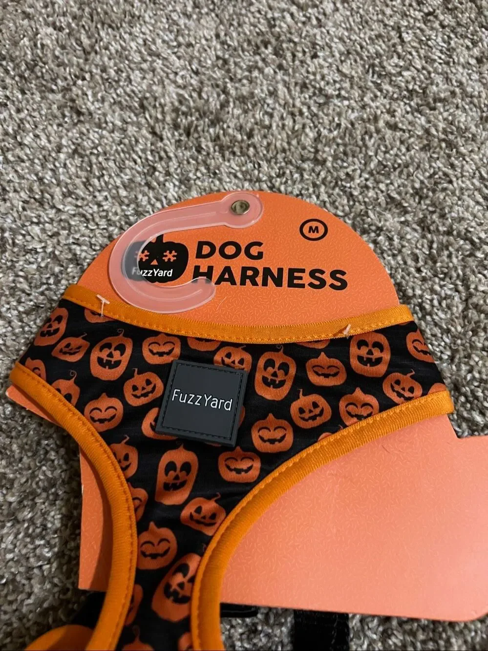 Fuzzyard Halloween Themed Pumpkin Dog Harness Size Medium New